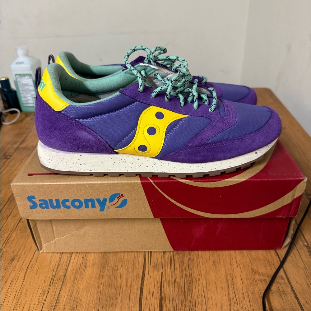 Saucony Vibrant Purple and Yellow Shoes